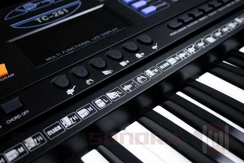 Imagem de Kit Teclado Musical Estudante Spring Tc 261 61 Teclas + Suporte X + Fone + Fonte + Suporte Partitura