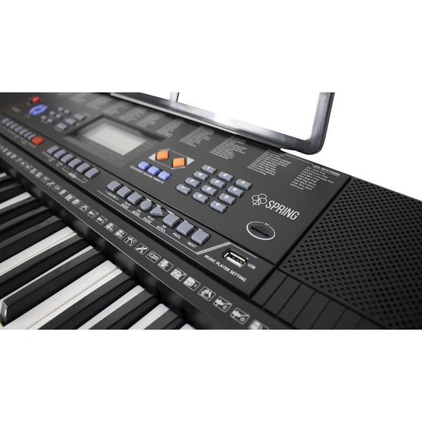 Imagem de Kit Teclado Musical Iniciante 61 Teclas USB C/ Capa + Suporte