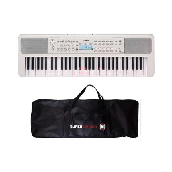 Imagem de Kit Teclado Musical Yamaha EZ-310 Branco  + Capa