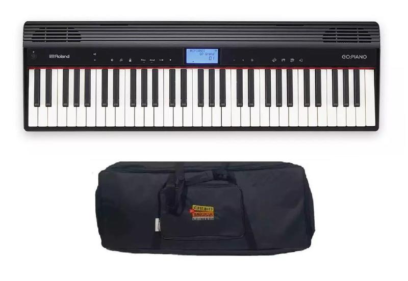 Imagem de Kit Teclado Roland Go Piano Go61p Com Capa