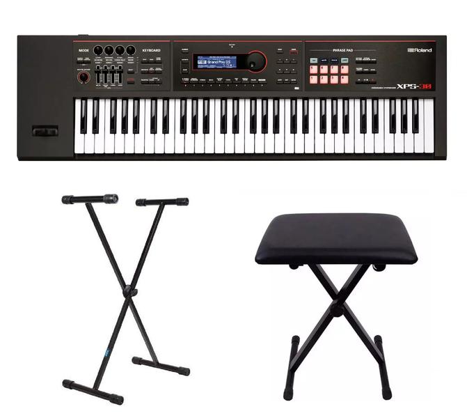 Imagem de Kit Teclado Roland Xps30 com Banqueta e Estante