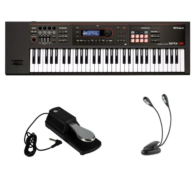 Imagem de Kit Teclado Roland Xps30 com Luminária e Pedal Sustain