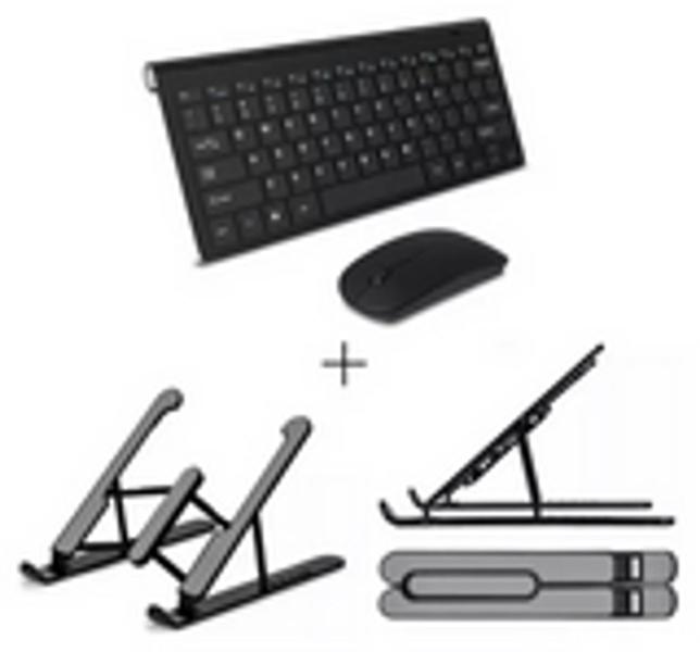 Imagem de Kit Teclado Suporte de Tablet Notbook + Mouse sem fio