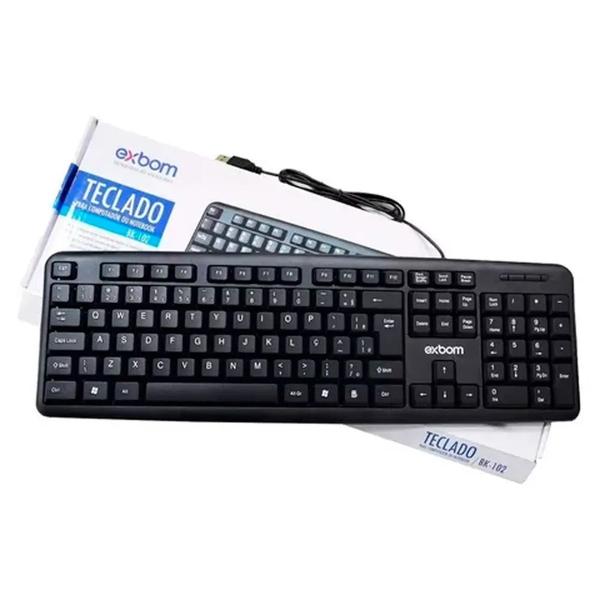 Imagem de Kit Teclado USB Tecla Macia CONEXÃO PS2 DIN Antiga Adaptador