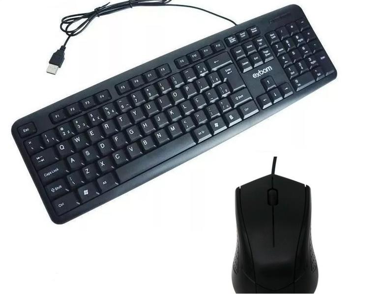 Imagem de Kit Teclado USB Tecla Macia + Mouse Office P/ Computador