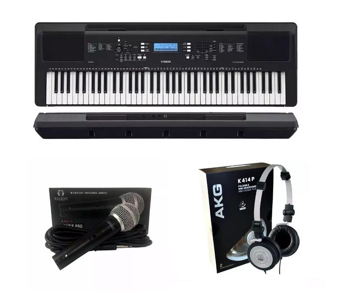 Imagem de Kit Teclado Yamaha Psr Ew310 com Microfone e Fone K414