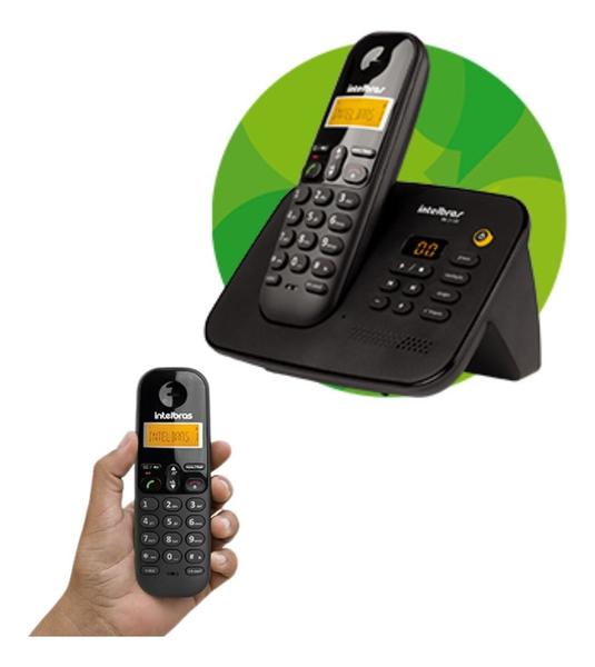 Imagem de Kit Telefone Sem Fio e Secretária Eletrônica INTELBRAS Digital TS 3130 com 3 Ramais TS 3111 Preto