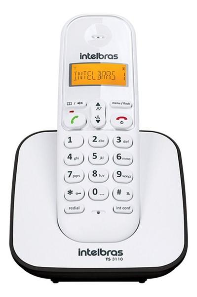 Imagem de Kit Telefone Sem Fio  INTELBRAS TS 3110 Preto/Branco com + 2 Ramais TS 3111 Preto