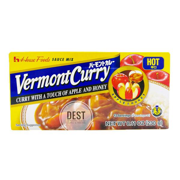 Imagem de Kit Tempero pronto Curry Karakuchi com Sabor Picante nível Forte Vermont  230 gramas 3x