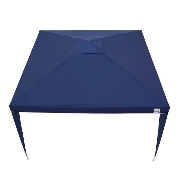 Imagem de Kit Tenda Gazebo de Encaixe 3x3m Azul + 4 Paredes Lateral em Oxford