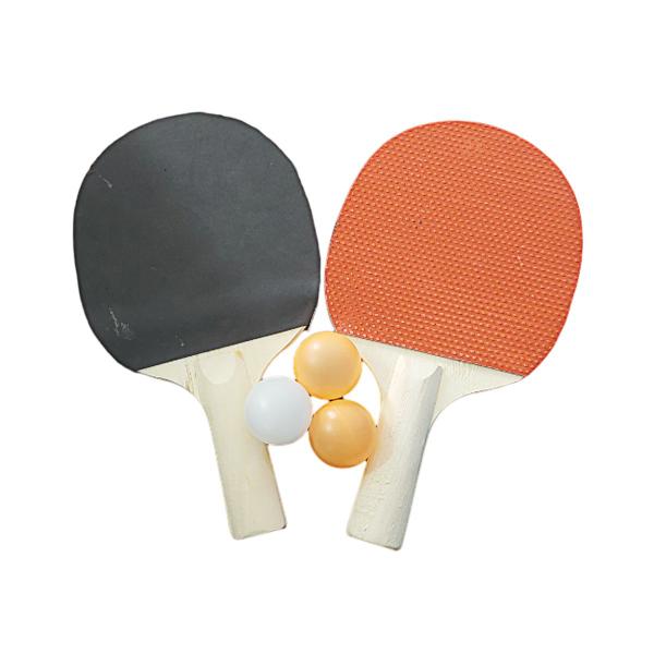 Imagem de Kit Tênis De Mesa 2 Raquetes 3 Bolinhas de Ping Pong Jogos Diversão - Novo Século