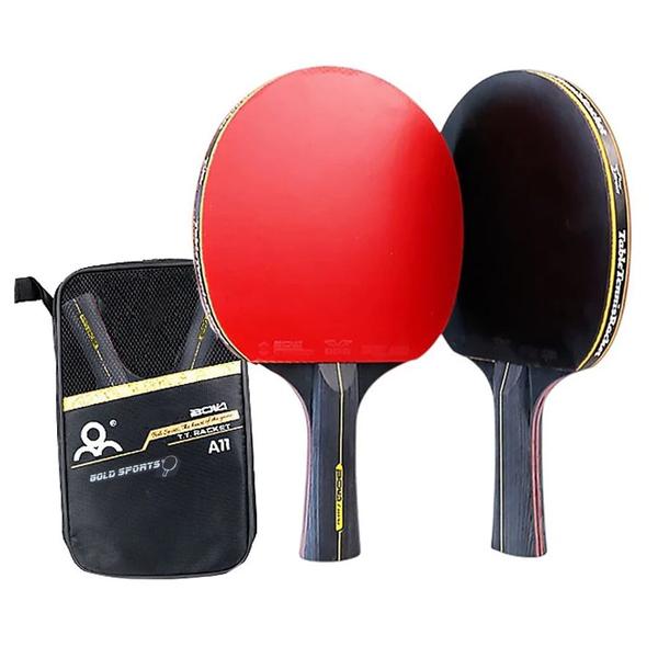 Imagem de Kit Tênis De Mesa Gold Sports Boli 6.0 Series - 2 Raquetes 6 Star Profissional e 1 Mesh Bag