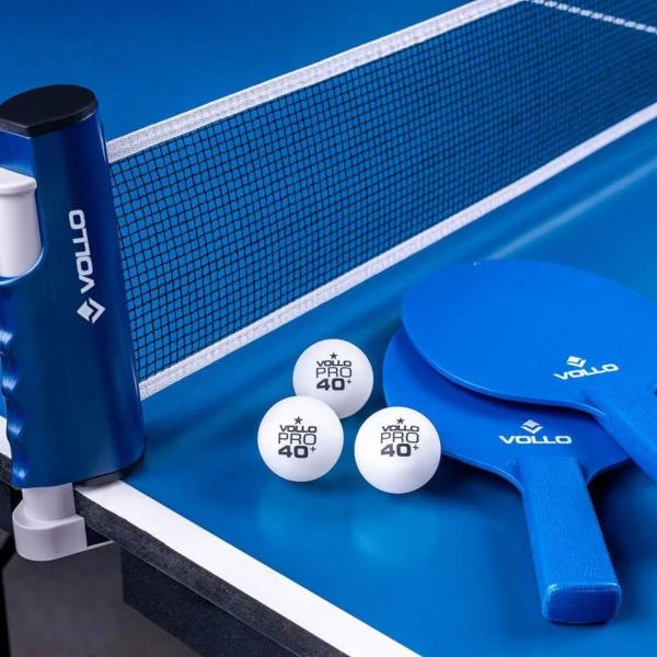 Imagem de Kit Tênis de Mesa Ping Pong 2 Raquetes, 3 Bolas e Rede Vollo