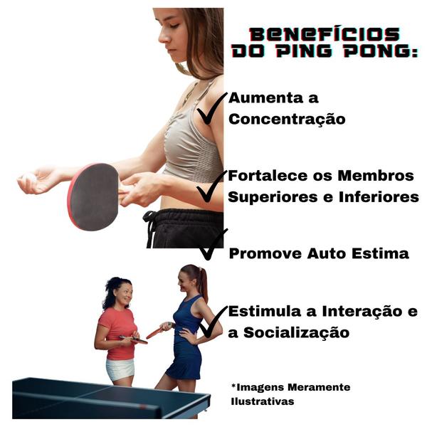 Imagem de Kit Tenis de Mesa Ping Pong 2 Raquetes e 3 Bolas Vollo Leisure