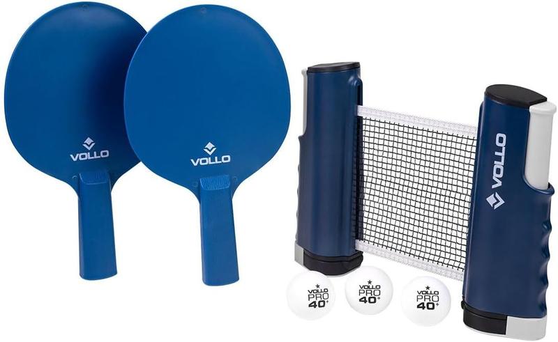 Imagem de Kit Tênis de Mesa Ping Pong Raquete 3 Bolinha e Rede Vollo