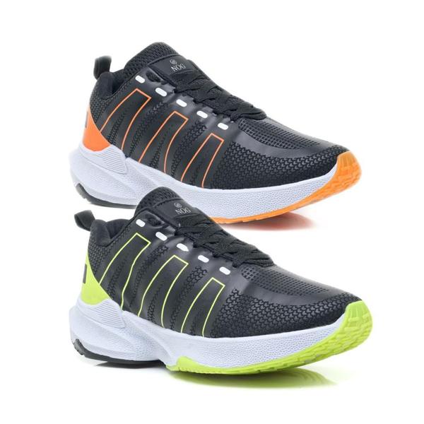 Imagem de Kit Tenis Masculino 2 Pares Academia Caminhada Corrida Leve Macio Nog