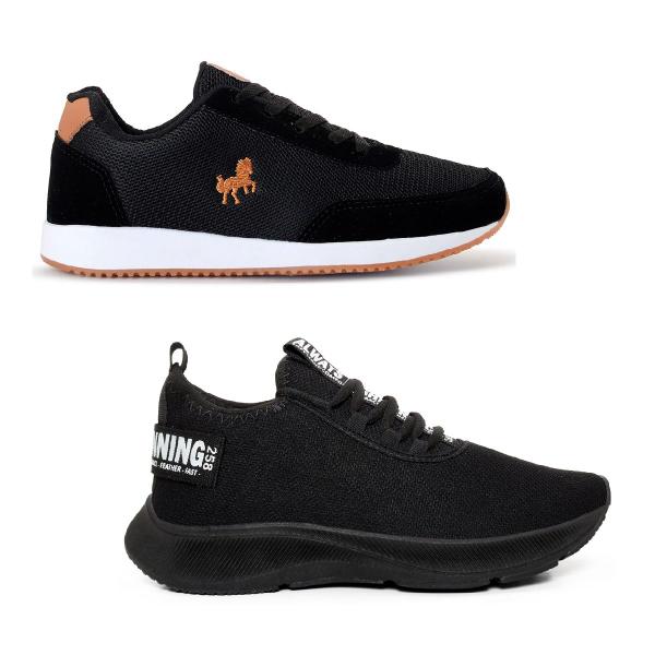 Imagem de Kit Tênis Masculino Academia Casual Caminhada 2 Pares BF Shoes