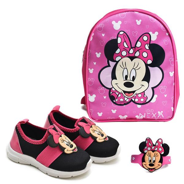 Kit Tênis Meia E Mochila Nexa Infantil Feminino Calce Fácil Kit Tênis Meia E Mochila Nexa Infantil Feminino Calce Fácil