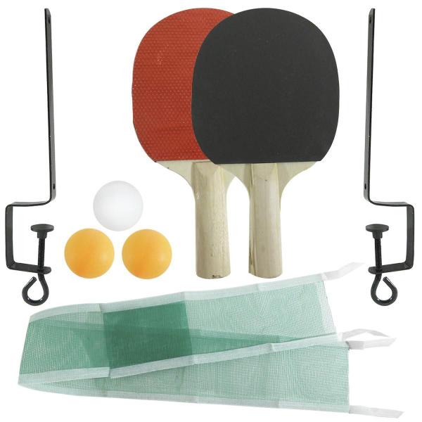 Kit Tênis Mesa Ping Pong 2 Raquetes 3 Bolinhas + Rede - ALK Imagem de Kit Tênis Mesa Ping Pong 2 Raquetes 3 Bolinhas + Rede
