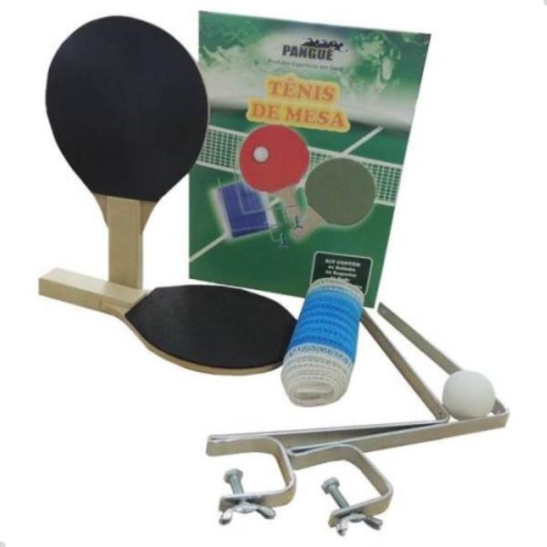 Imagem de Kit Tênis Mesa Ping Pong Raques Bolinha E Rede Com Suporte