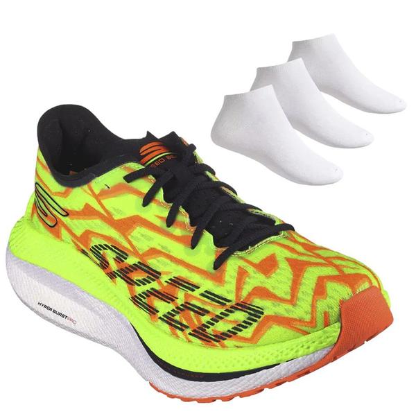 Imagem de Kit Tênis Skechers Go Run Speed Masculino + 3 Pares de Meias