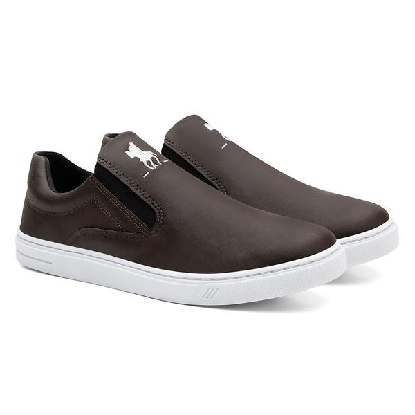 Imagem de Kit Tênis Slip On Casual Hfast Shoes com Elástico Lateral Sola Borracha e Boné