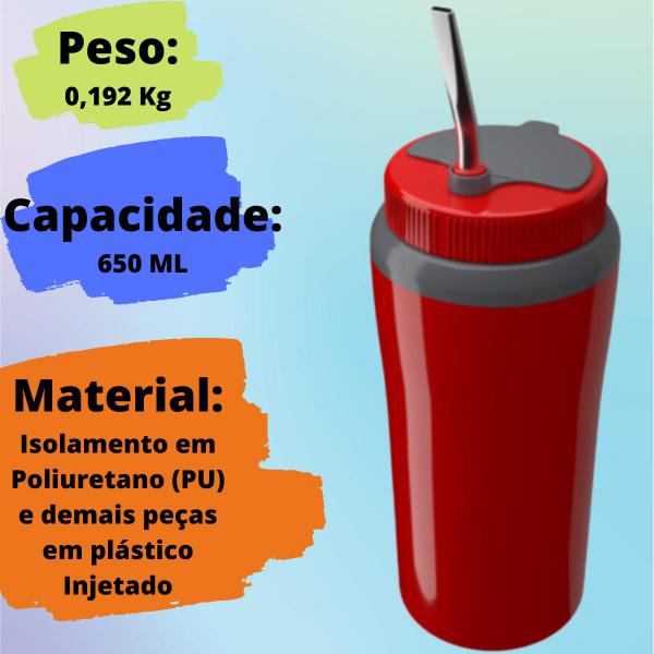 Imagem de Kit Tereré 12 Garrafas Térmica Jarra Pavia 2,5L + 12 Copos Térmico 650ML Bomba Inox Unitermi Cores