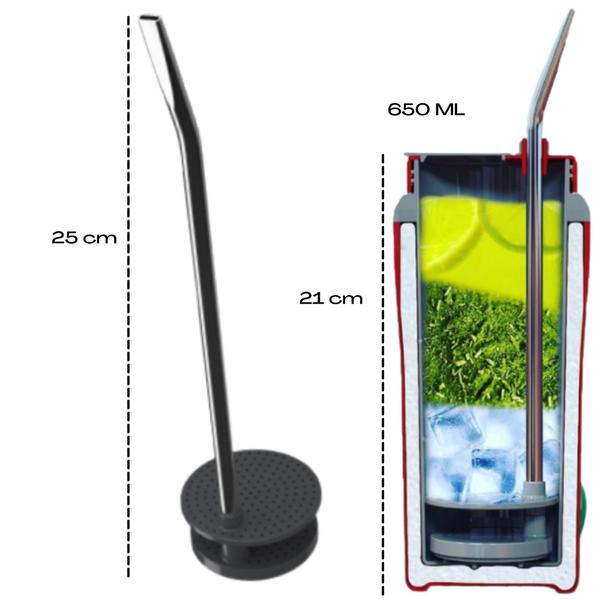 Imagem de Kit Tereré 12 Garrafas Térmica Jarra Pavia 2,5L + 12 Copos Térmico 650ML Bomba Inox Unitermi Cores