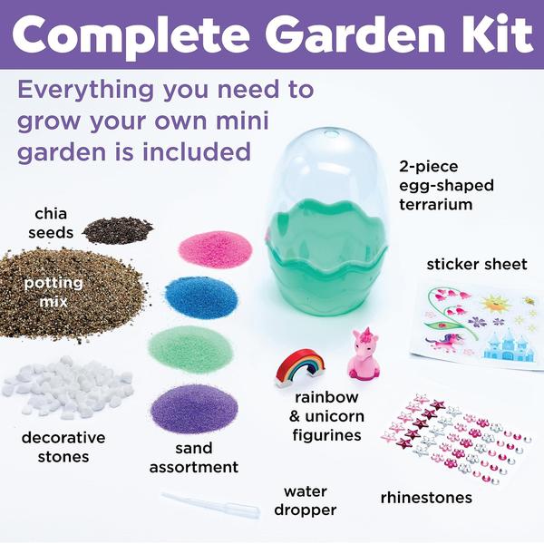 Imagem de Kit Terrarium Creativity para crianças Mini Garden Unicorn 6-8+