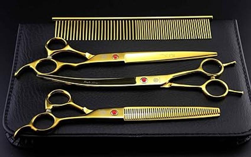 Imagem de Kit Tesouras De Luxo para Tosa e Corte de Cabelo