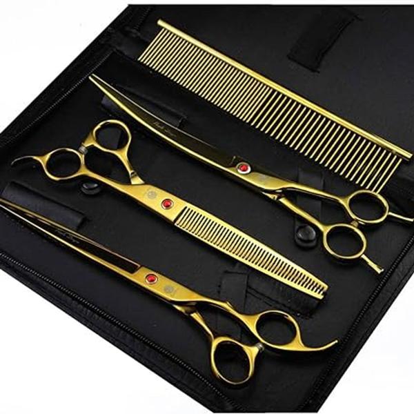 Imagem de Kit Tesouras De Luxo para Tosa e Corte de Cabelo