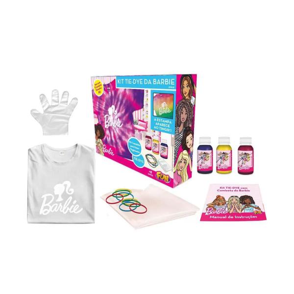 Imagem de Kit Tie Dye Da Barbie Com Camiseta Tamanho M Fun 87028