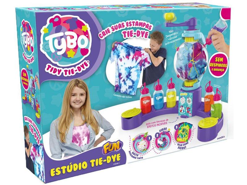 Imagem de Kit Tie Dye Infantil 12 Cores Estúdio Tie-Dye - Kit Tybo Fun