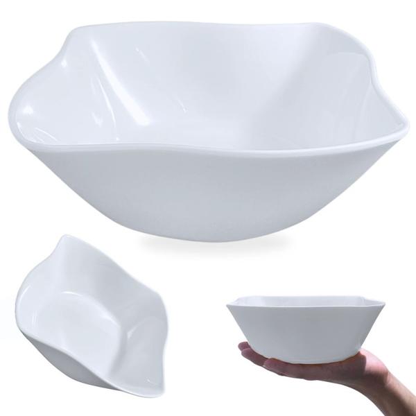 Kit Tigela Quadrada Grande 32,5 Cm + 2 Tigelas Quadradas 800ml Salada Fruteira em Melamina / Plastico Bestfer Imagem de Kit Tigela Quadrada Grande 32,5 Cm + 2 Tigelas Quadradas 800ml Salada Fruteira em Melamina / Plastico Bestfer