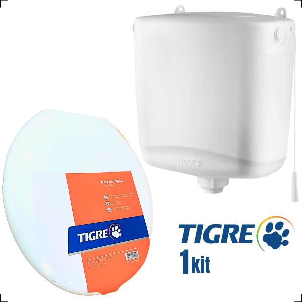 Imagem de Kit Tigre Assento Sanitário + Caixa Descarga 9l Banheiro