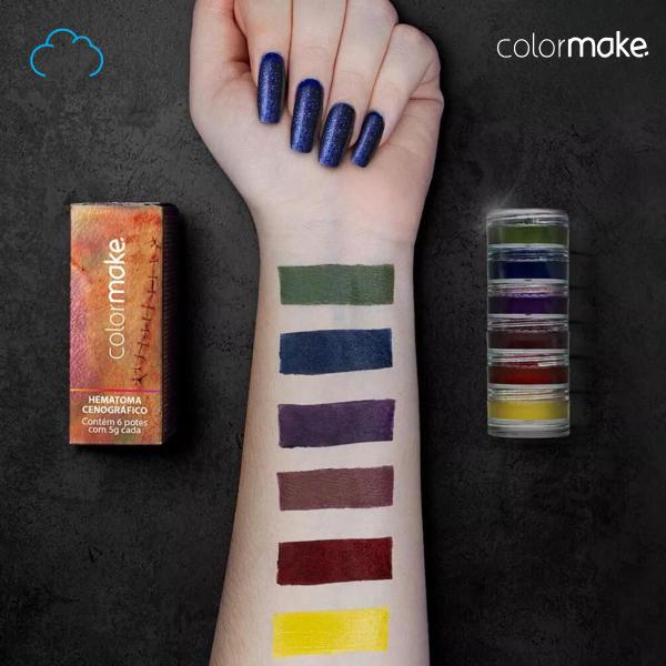 Imagem de Kit tinta 6 cores hematomas halloween 5g maquiagem cremosa