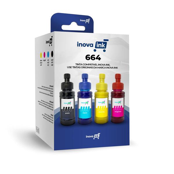 Imagem de Kit Tinta 664 - L121 / L120 / 210 / L375 Inova Ink