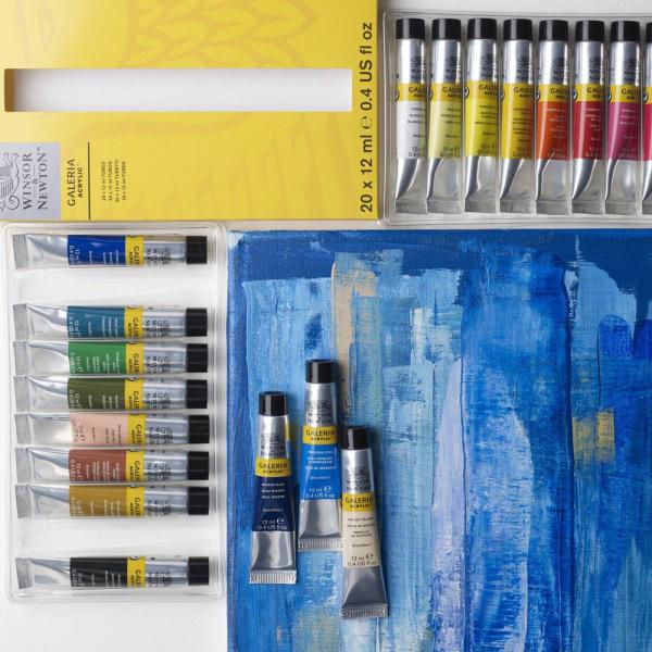 Imagem de Kit Tinta Acrílica Galeria Winsor & Newton 12ml 20 Cores