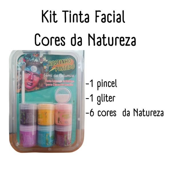 Imagem de Kit Tinta Cores da Natureza Maquiagem Artistica Facial Corpo