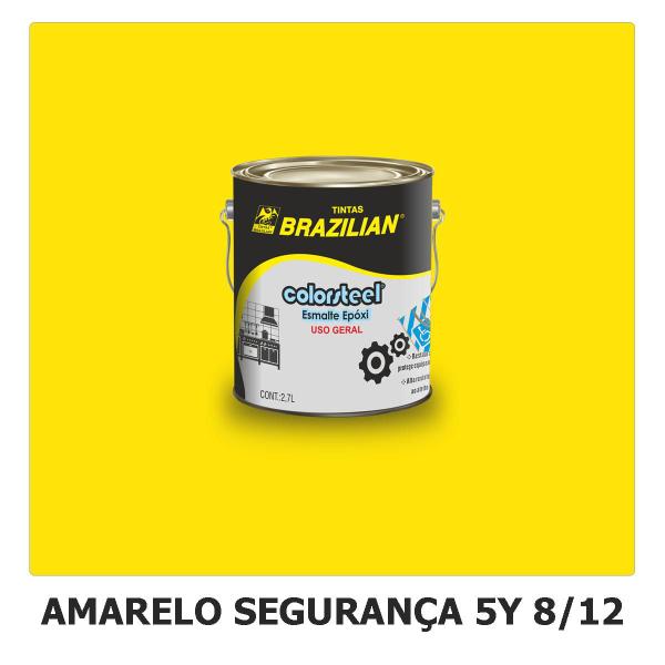 Imagem de Kit Tinta Epóxi Piso Amarelo Segurança + Endurecedor Brazilian 3,6l