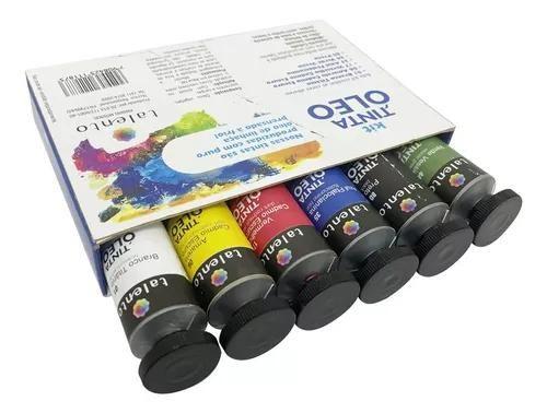 Imagem de Kit Tinta Oleo 20ml 6 Cores Talento