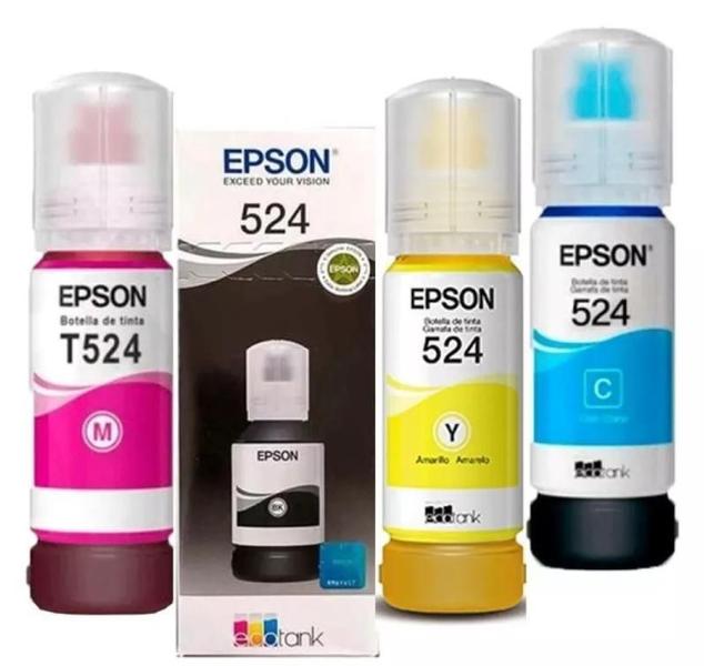 Imagem de Kit Tinta Original Epson T524 L15150 Pigmentada