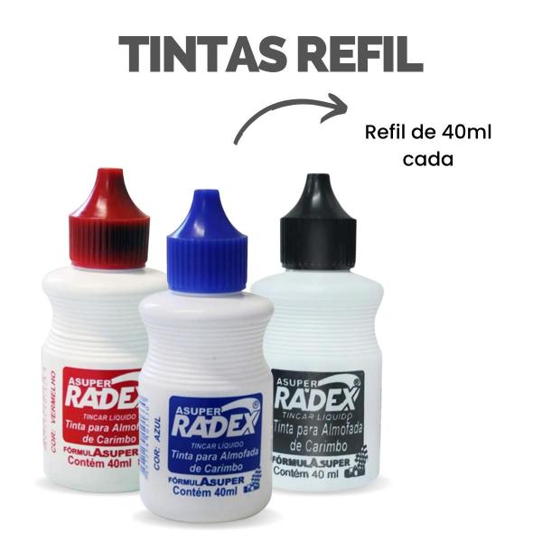 Imagem de Kit Tinta Refil + Almofada Carimbo Alto Rendimento - Escolha Seu Kit