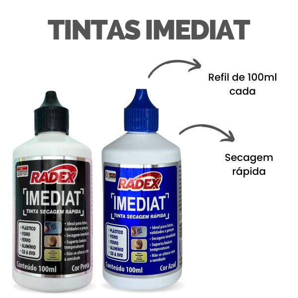 Imagem de Kit Tinta Refil + Almofada Carimbo Alto Rendimento - Escolha Seu Kit