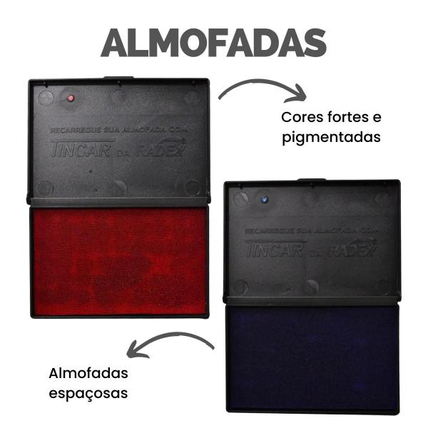 Imagem de Kit Tinta Refil + Almofada Carimbo Alto Rendimento - Escolha Seu Kit