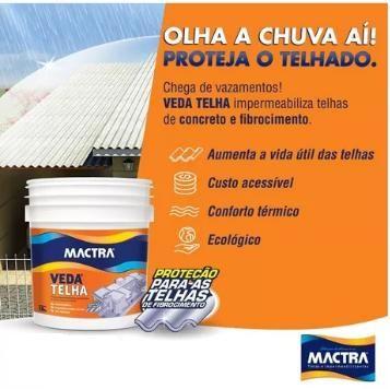 Imagem de Kit Tinta Vedatelha Parede 3,6kg Mactra + Rolo + Bandeja Castor