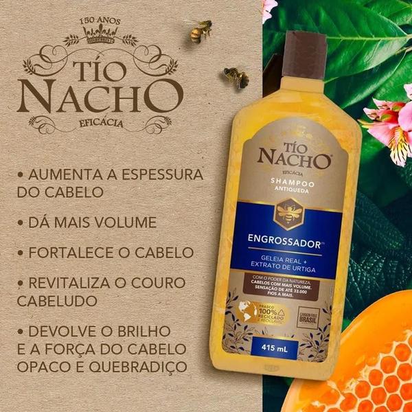 Imagem de Kit Tio Nacho Engrossador Shampoo e Condicionador 415ml (2 produtos)