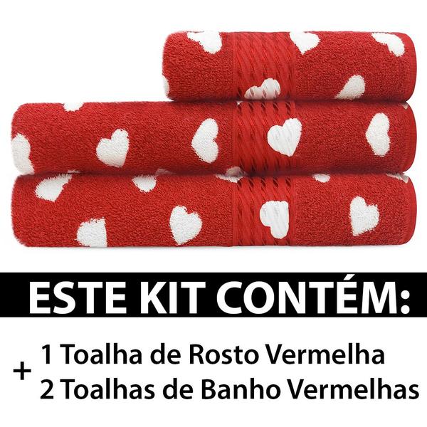 Imagem de Kit Toalha 3 Peças Banho + Rosto 100% Algodão Felpudo Prisma Dohler - Emcompre