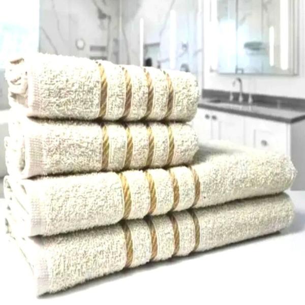 Kit Toalha de Banho 2 Banho + 2 Rosto Grande 1 piso Bordada Algodão 1,35x75cm - dubai Imagem de Kit Toalha de Banho 2 Banho + 2 Rosto Grande 1 piso Bordada Algodão 1,35x75cm