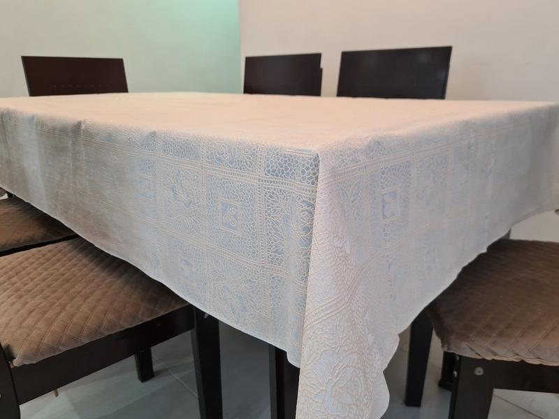 Imagem de Kit Toalha de Mesa 4Lugares Rendada TNT + Toalha de Cristal